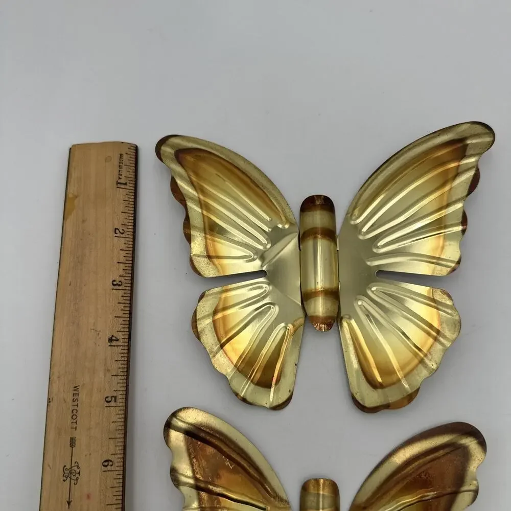3- Home Interior Metal Butterfly Vintage Wall Hanging MCM